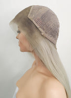 20" Long Straight Ash Blonde Lace Front Remy Natural Hair Wig HH103 - wifhair