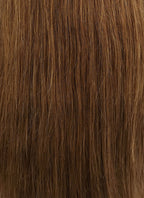 24" Long Straight Chestnut Brown With Dark Roots Lace Front Remy Natural Hair Wig HH136 - wifhair