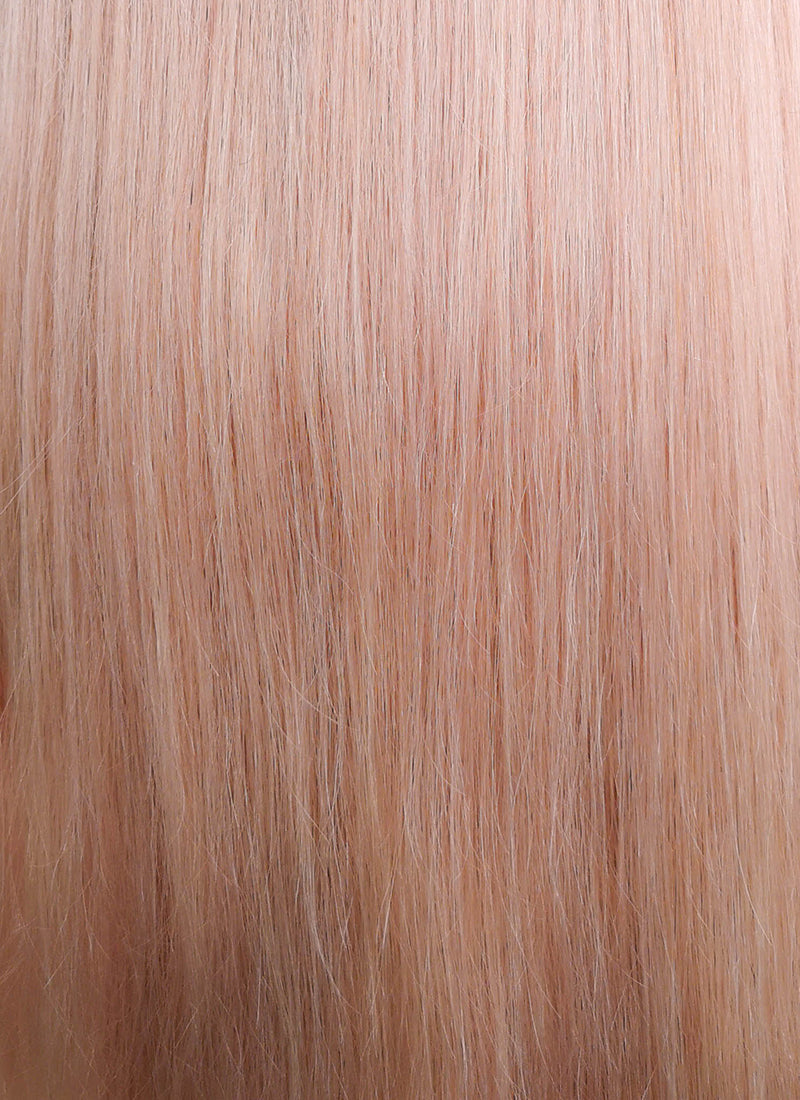 24" Long Straight Ash Pink Lace Front Remy Natural Hair Wig HH137 - wifhair