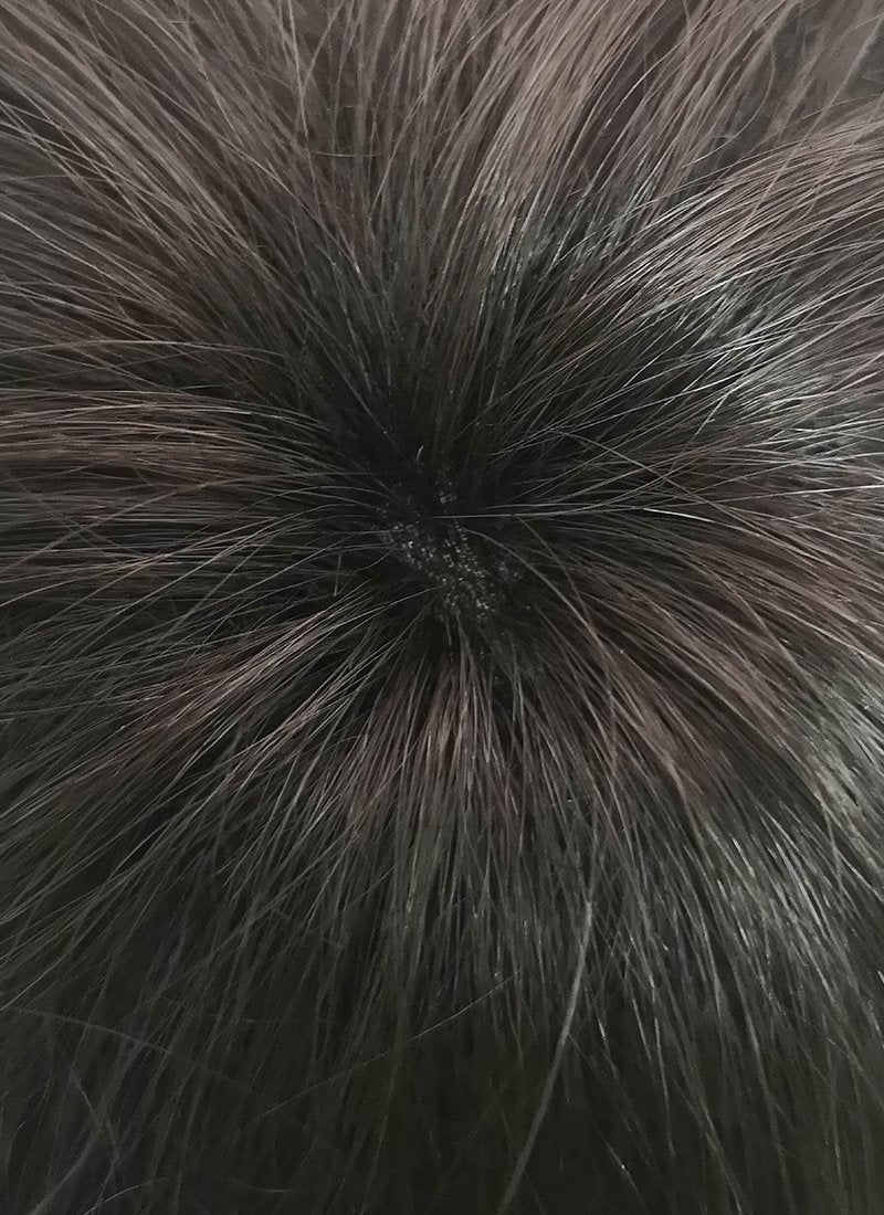 6" Short Layer Natural Black Mono Crown Remy Natural Hair Wig HH153 - wifhair