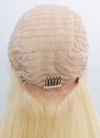 14" Long Straight Blonde Lace Front Remy Natural Hair Wig HH169 - wifhair