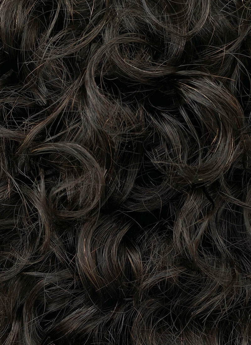 8" Short Curly Black Bob Lace Front Remy Natural Hair Wig HH183 - wifhair