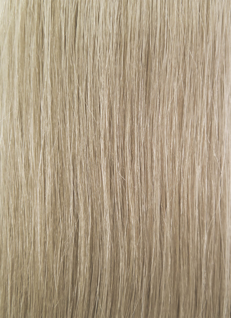 26" Long Straight Blonde With Black Roots Lace Front Remy Natural Hair Wig HH040 - wifhair