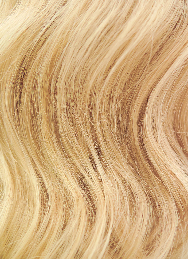 16" Long Curly Golden Blonde Lace Front Remy Natural Hair Wig HH049 - wifhair