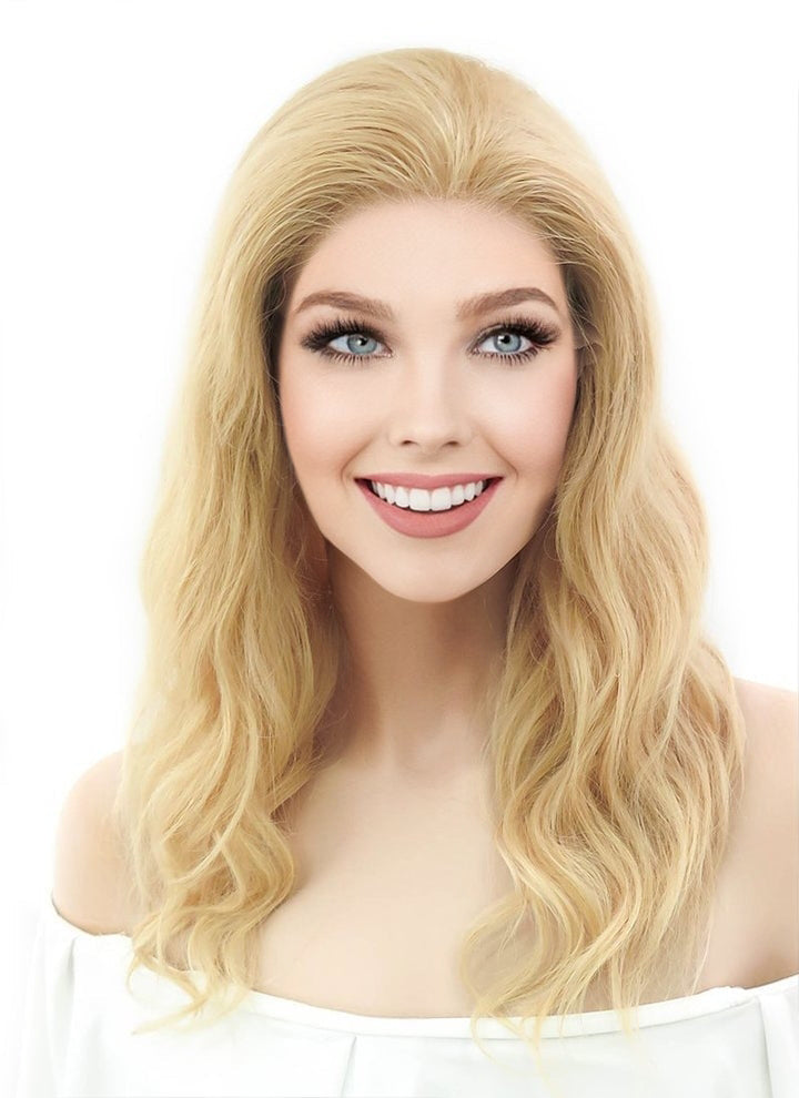 16" Wavy Lace Front Remy Natural Hair Wig