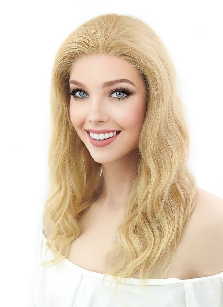 16" Wavy Lace Front Remy Natural Hair Wig