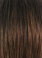 24" Long Curly Brown With Dark Roots Lace Front Remy Natural Hair Wig HH066 - wifhair