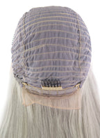 20" Long Straight Silver Grey Lace Front Remy Natural Hair Wig HH077 - wifhair