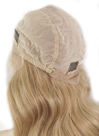 16" Long Wavy Dirty Blonde Lace Front Remy Natural Hair Wig HH108 - wifhair