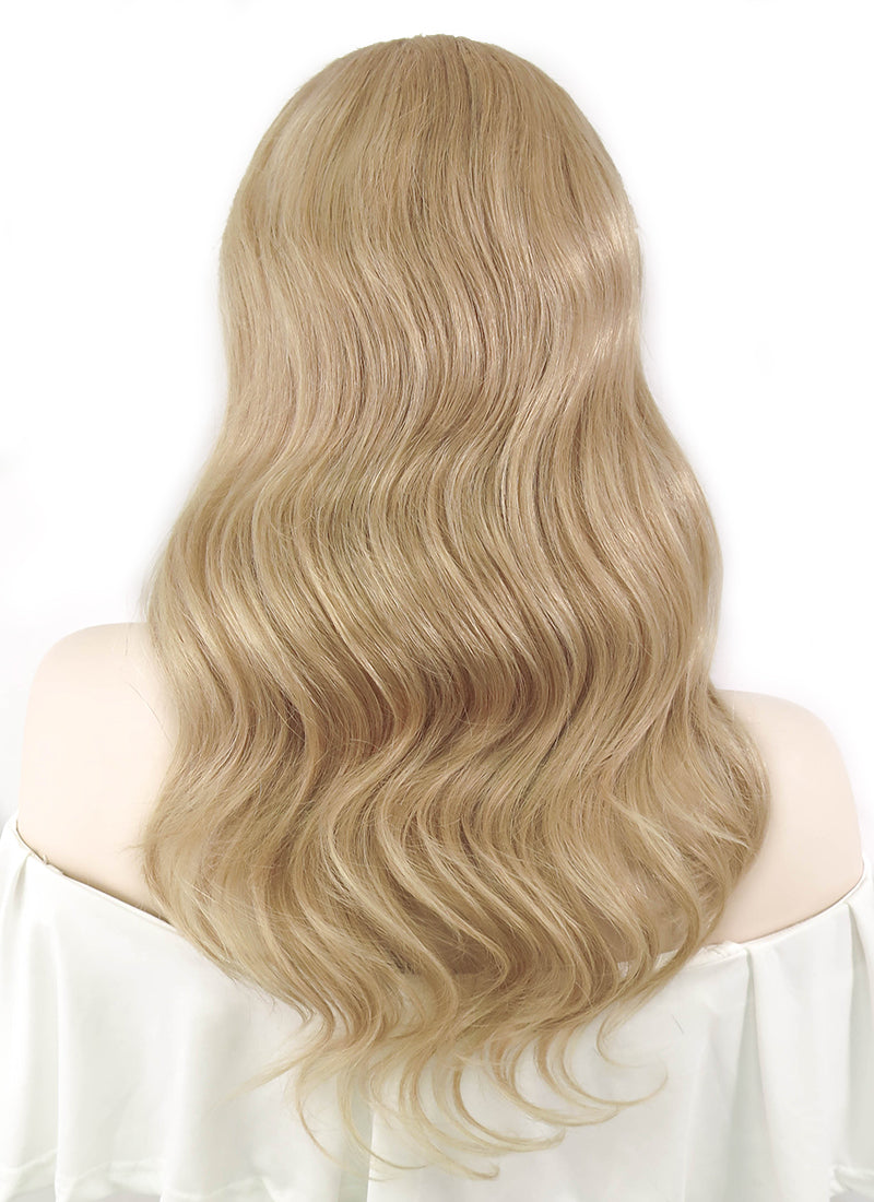 16" Long Wavy Dirty Blonde Lace Front Remy Natural Hair Wig HH108 - wifhair
