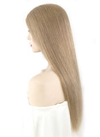 22" Long Straight Ash Brown Lace Front Remy Natural Hair Wig HH113 - wifhair