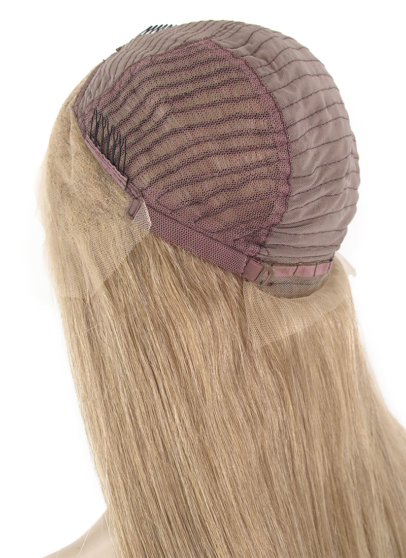 22" Long Straight Ash Brown Lace Front Remy Natural Hair Wig HH113 - wifhair