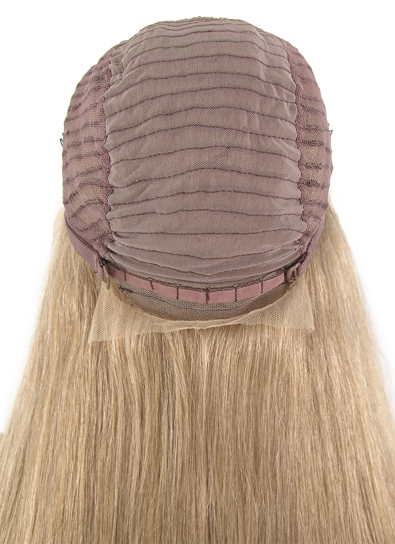 22" Long Straight Ash Brown Lace Front Remy Natural Hair Wig HH113 - wifhair