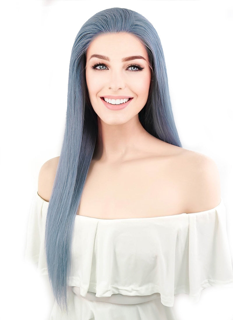 18" Long Straight Lace Front Remy Natural Hair Wig