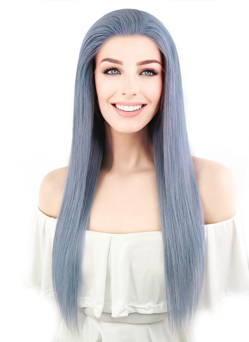 18" Long Straight Lace Front Remy Natural Hair Wig