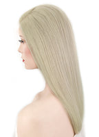 14" Long Straight Ash Blonde Lace Front Brazilian Natural Hair Wig HH140 - wifhair