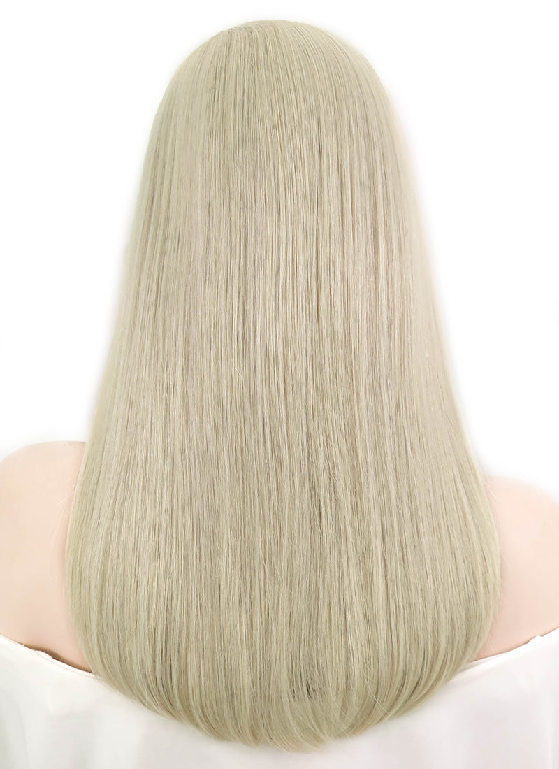 14" Long Straight Ash Blonde Lace Front Brazilian Natural Hair Wig HH140 - wifhair