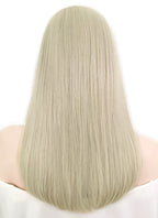 14" Long Straight Ash Blonde Lace Front Brazilian Natural Hair Wig HH140 - wifhair