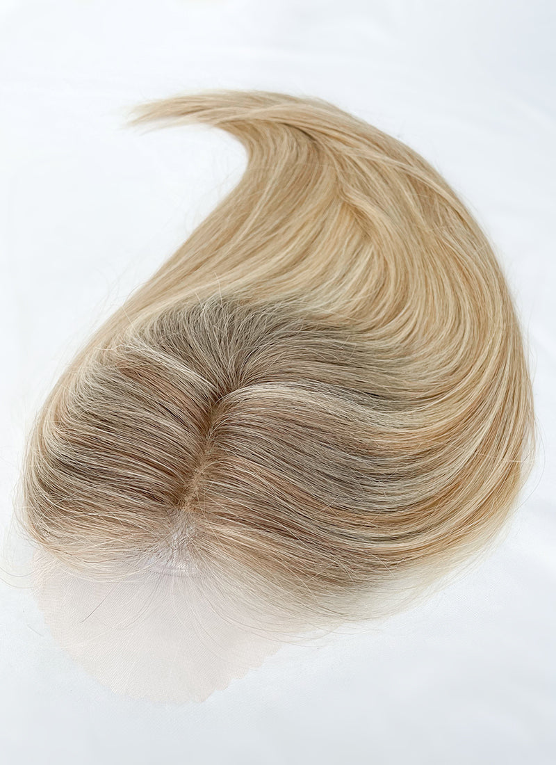 8" x 8" Silk Top With Lace Front And Weft Base Straight Virgin Hair Women Topper HT012