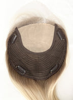 8" x 8" Silk Top With Lace Front And Weft Base Straight Virgin Hair Women Topper HT012