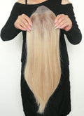 8" x 8" Silk Top With Lace Front And Weft Base Straight Virgin Hair Women Topper HT012