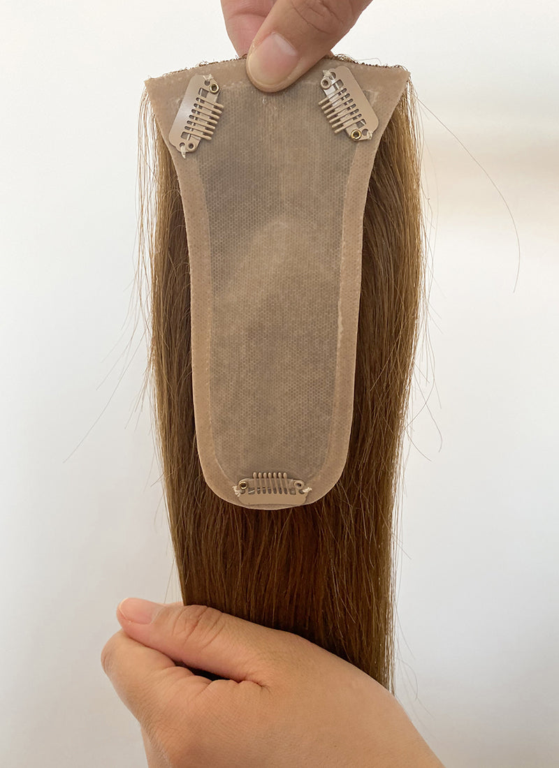 5.5" x 2.75" Silk Top Base Straight Virgin Hair Women Topper HT018