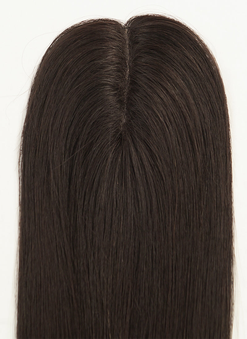 4.75" x 2" PU Top Base Straight Virgin Hair Women Topper HT019