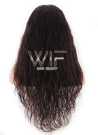 24" Wavy Dark Brown Synthetic Wig JC08