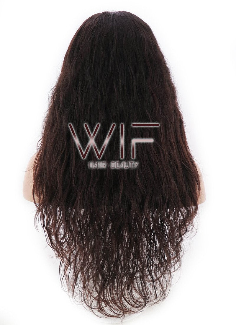 24" Wavy Dark Brown Synthetic Wig JC08