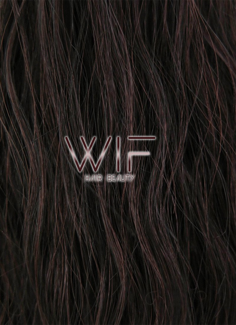 24" Wavy Dark Brown Synthetic Wig JC08