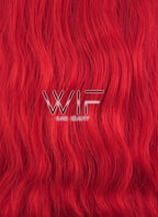 24" Wavy Red Synthetic Wig JC47