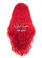 24" Wavy Red Synthetic Wig JC47