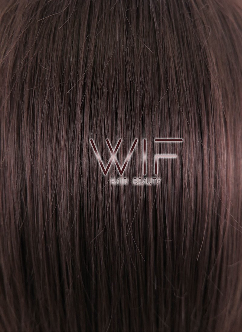 10" Straight Dark Brown Synthetic Wig KI152