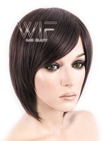 10" Straight Dark Brown Synthetic Wig KI152