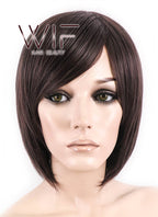 10" Straight Dark Brown Synthetic Wig KI152
