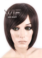 10" Straight Dark Brown Synthetic Wig KI152