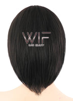 10" Straight Black Synthetic Wig KI01