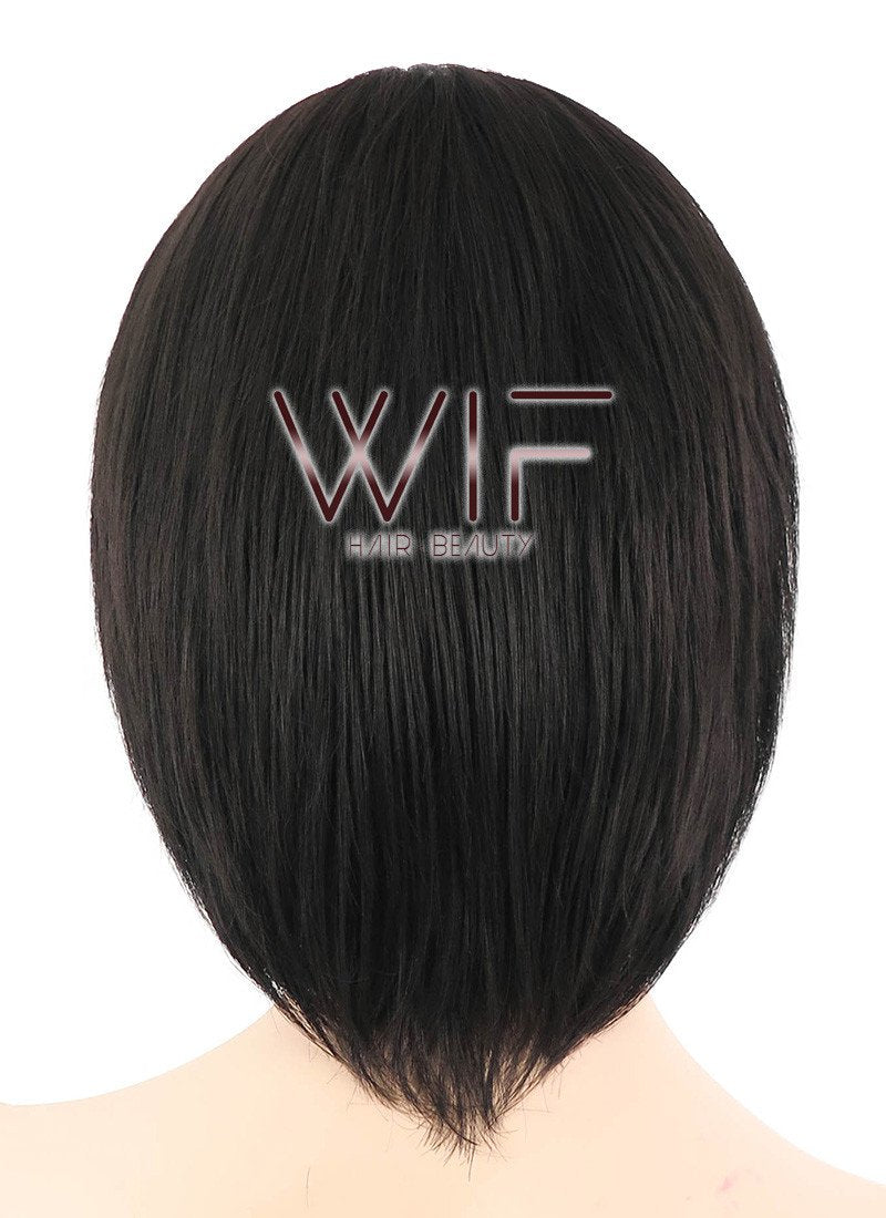 10" Straight Black Synthetic Wig KI01