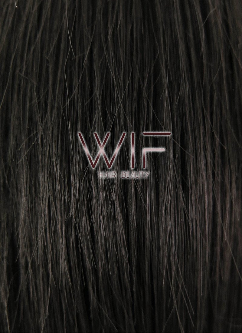 10" Straight Black Synthetic Wig KI01