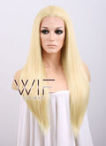 24" Straight Blonde Lace Front Synthetic Wig LF012