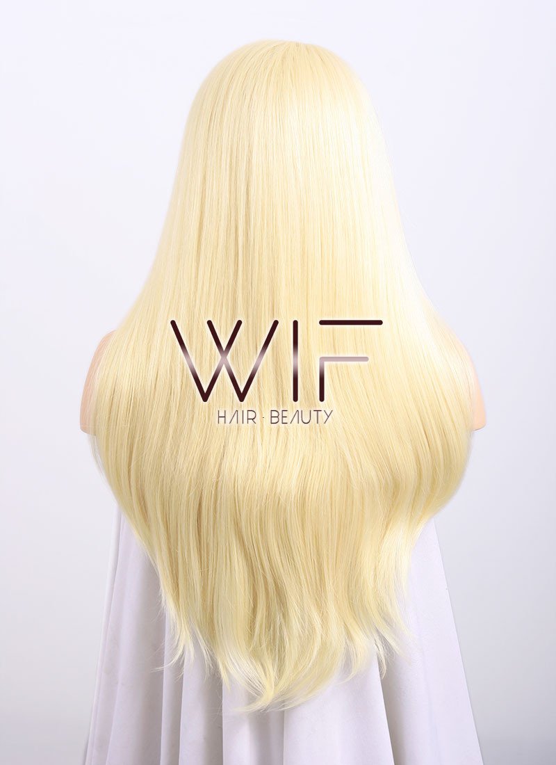 24" Straight Blonde Lace Front Synthetic Wig LF012