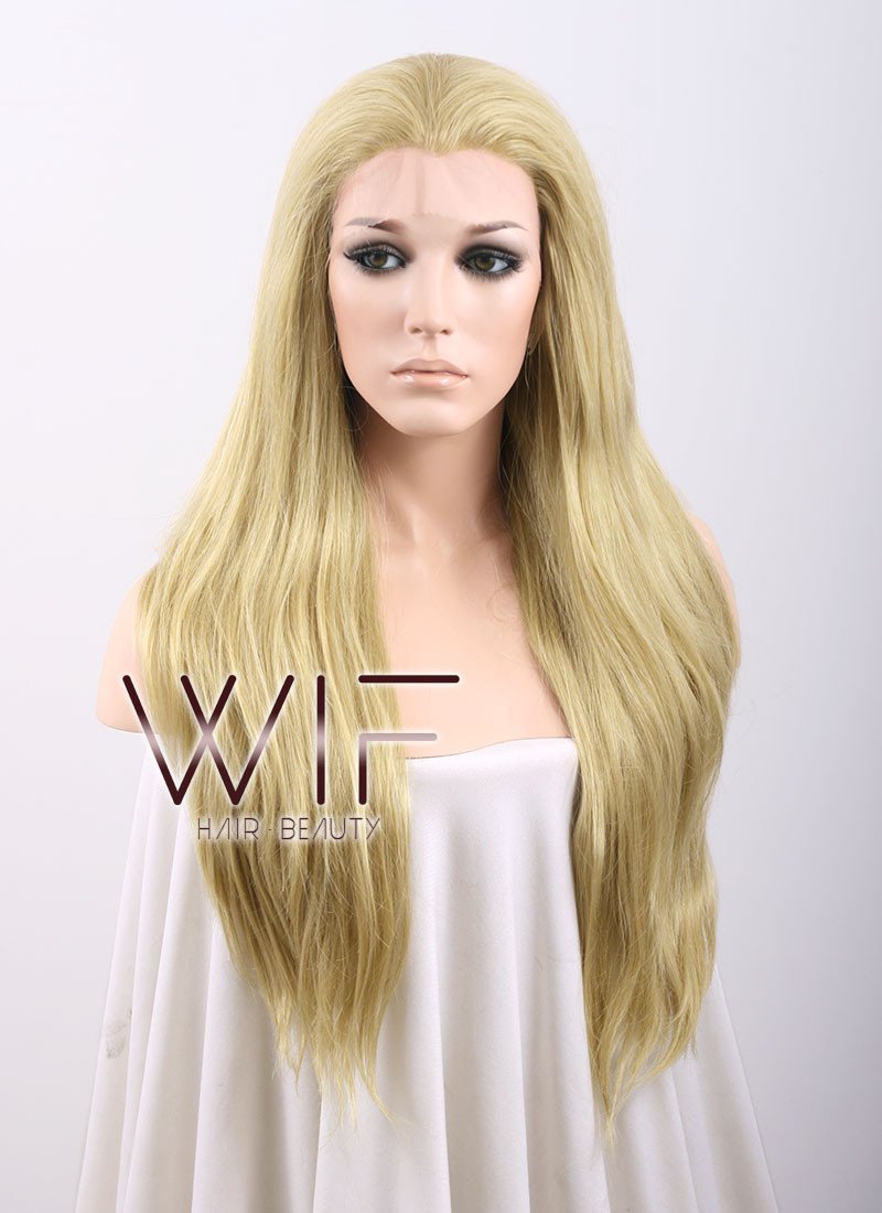 24" Straight Mixed Blonde Lace Front Synthetic Wig LF016