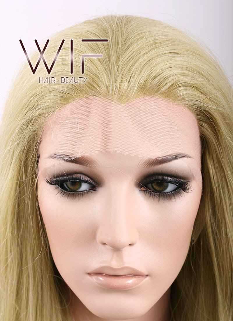 24" Straight Mixed Blonde Lace Front Synthetic Wig LF016