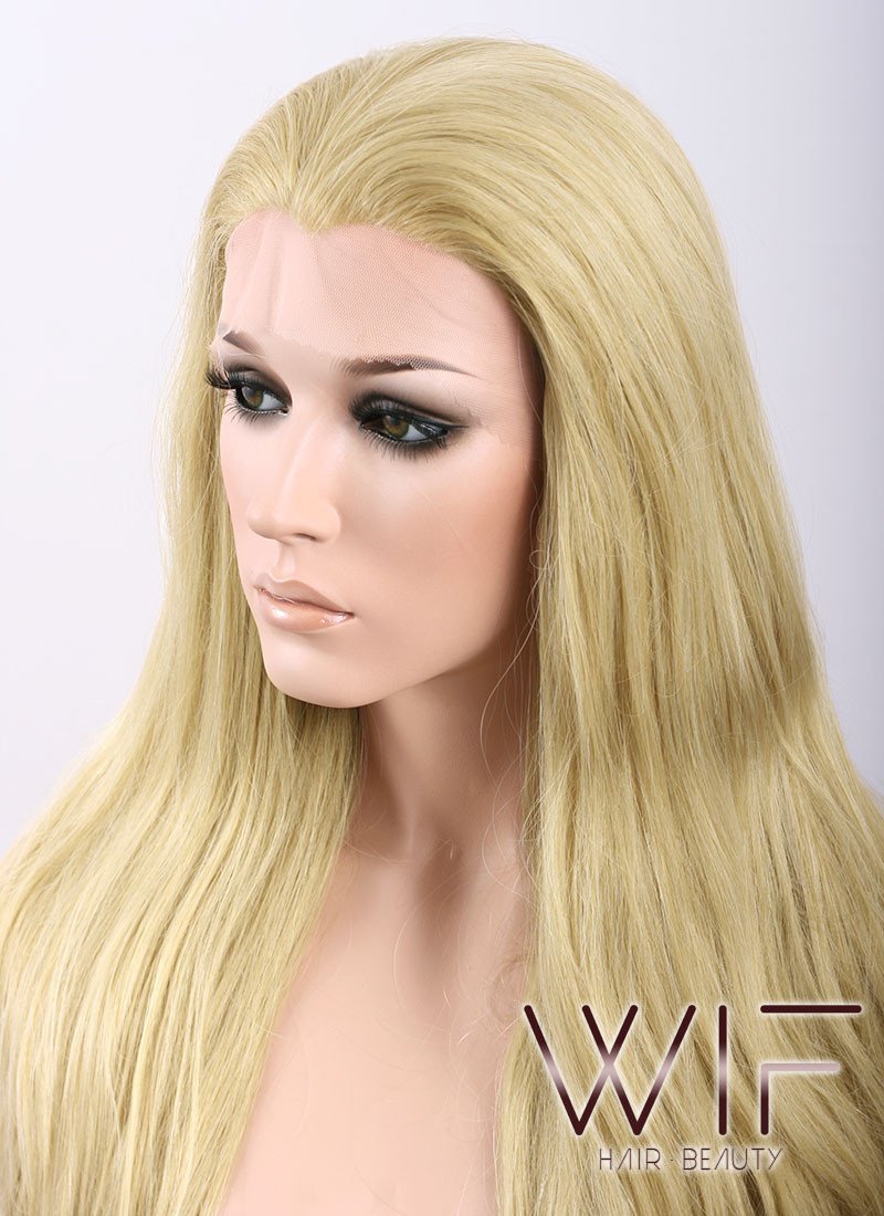 24" Straight Mixed Blonde Lace Front Synthetic Wig LF016