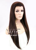 24" Straight Mixed Brown Lace Front Synthetic Wig LF021