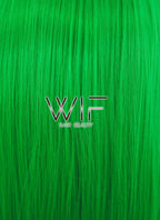 24" Straight Green Lace Front Synthetic Wig LF031