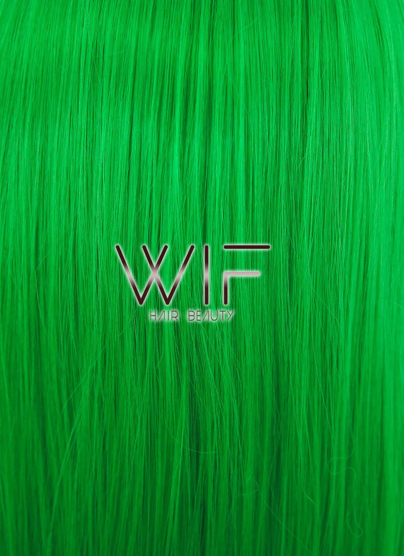 24" Straight Green Lace Front Synthetic Wig LF031