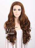 26" Wavy Brown Lace Front Synthetic Wig LF075