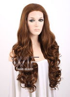 26" Wavy Brown Lace Front Synthetic Wig LF075