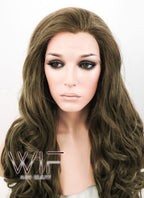 26" Wavy Ash Brown Lace Front Synthetic Wig LF076